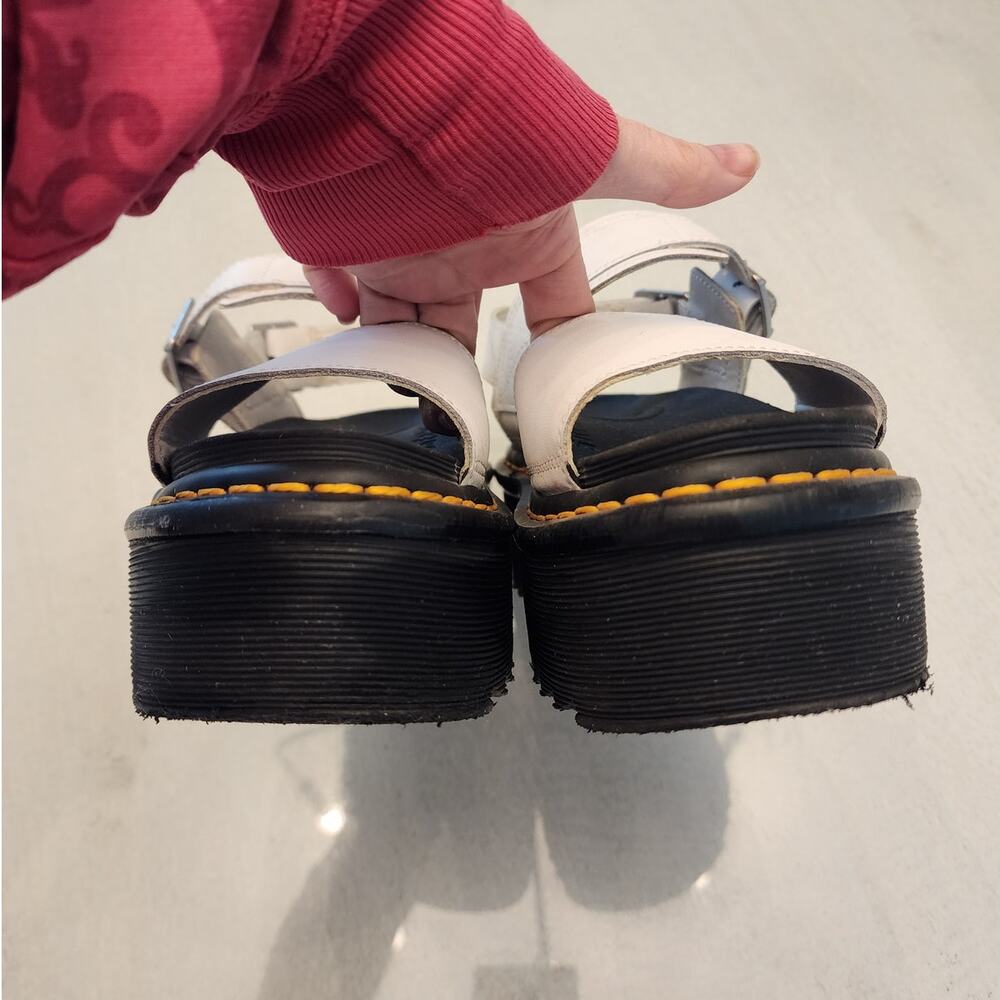 Dr. Martens White and Black Platform Sandals - Picture 6 of 9